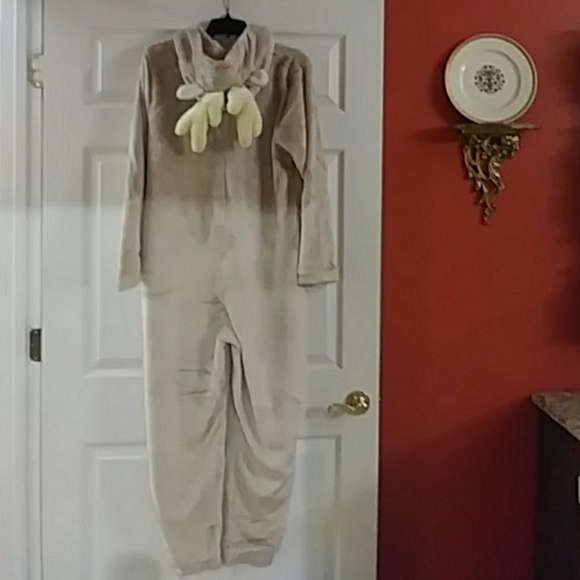 Soft & Cozy Hooded Holiday Onesie, Reindeer - Picture 6 of 8